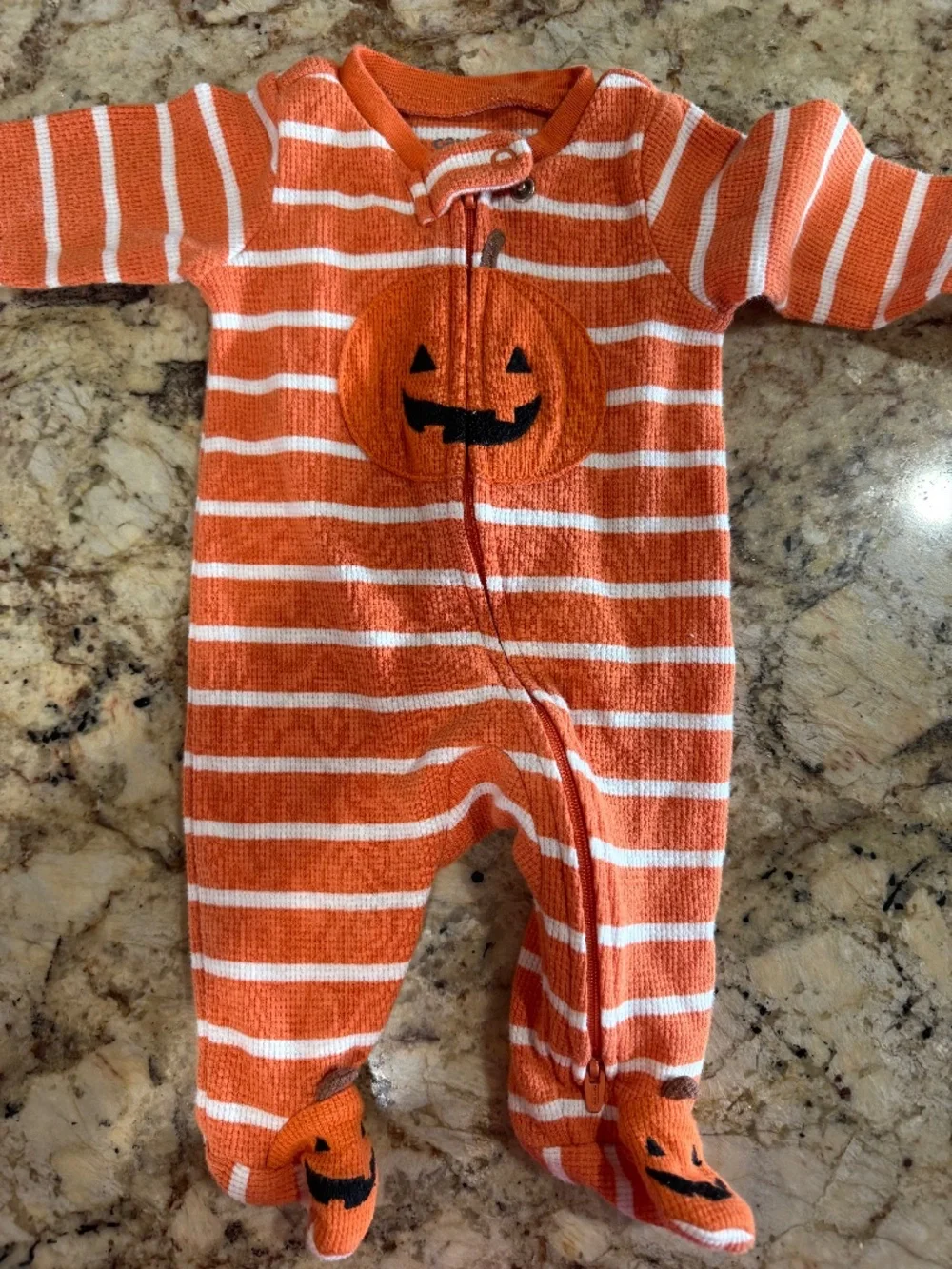 Carter's Newborn Halloween pumpkin Footie